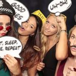 Photo Booth Props being used in booth.
