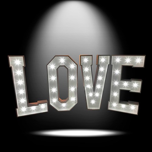 Giant Light up Letters Hire